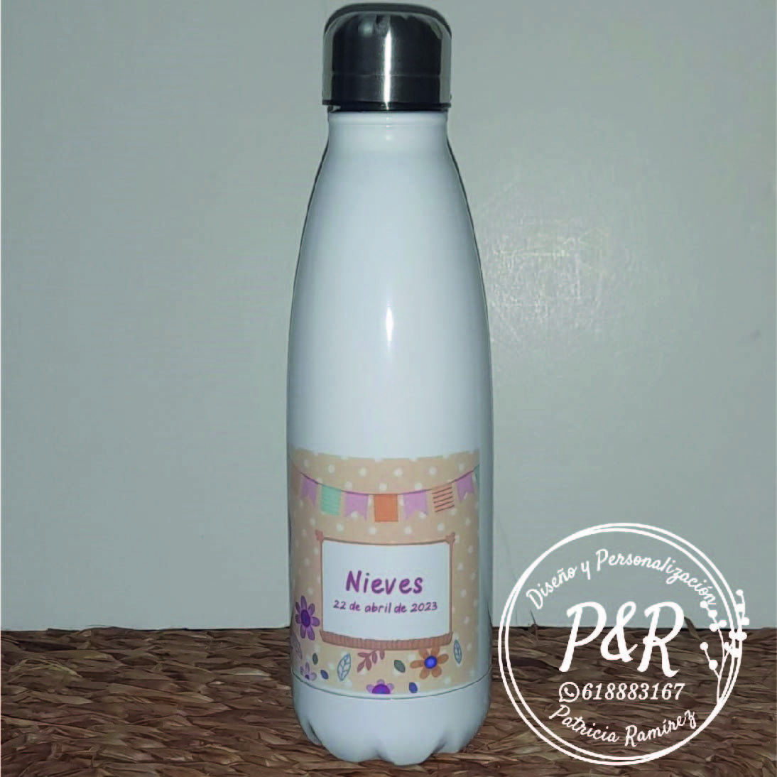 eventosyregalospersonalizados botella mod. nina comunion 1 lateral 01